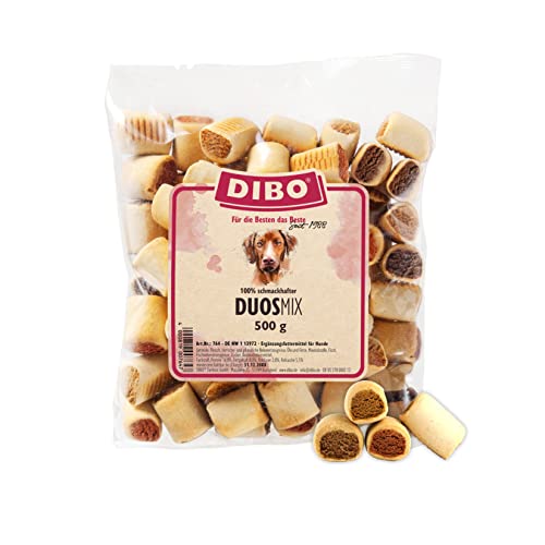 DIBO Duos-Mix, 500g-Beutel, Backwaren als gesunde, natürliche Ernährung für Hunde, Hundefutter, Barf, B.A.R.F., Leckerli, Hundekekse von DIBO