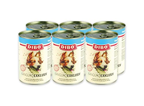 DIBO - EXKLUSIV KÄNGURU, 6 x 400g-Dose aus reinem Muskelfleisch – Single Protein, Qualität von DIBO