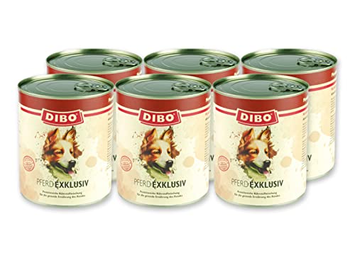 DIBO – EXKLUSIV Pferd, 6 x 800g - Dose aus reinem Muskelfleisch – Single Protein, Qualität von DIBO