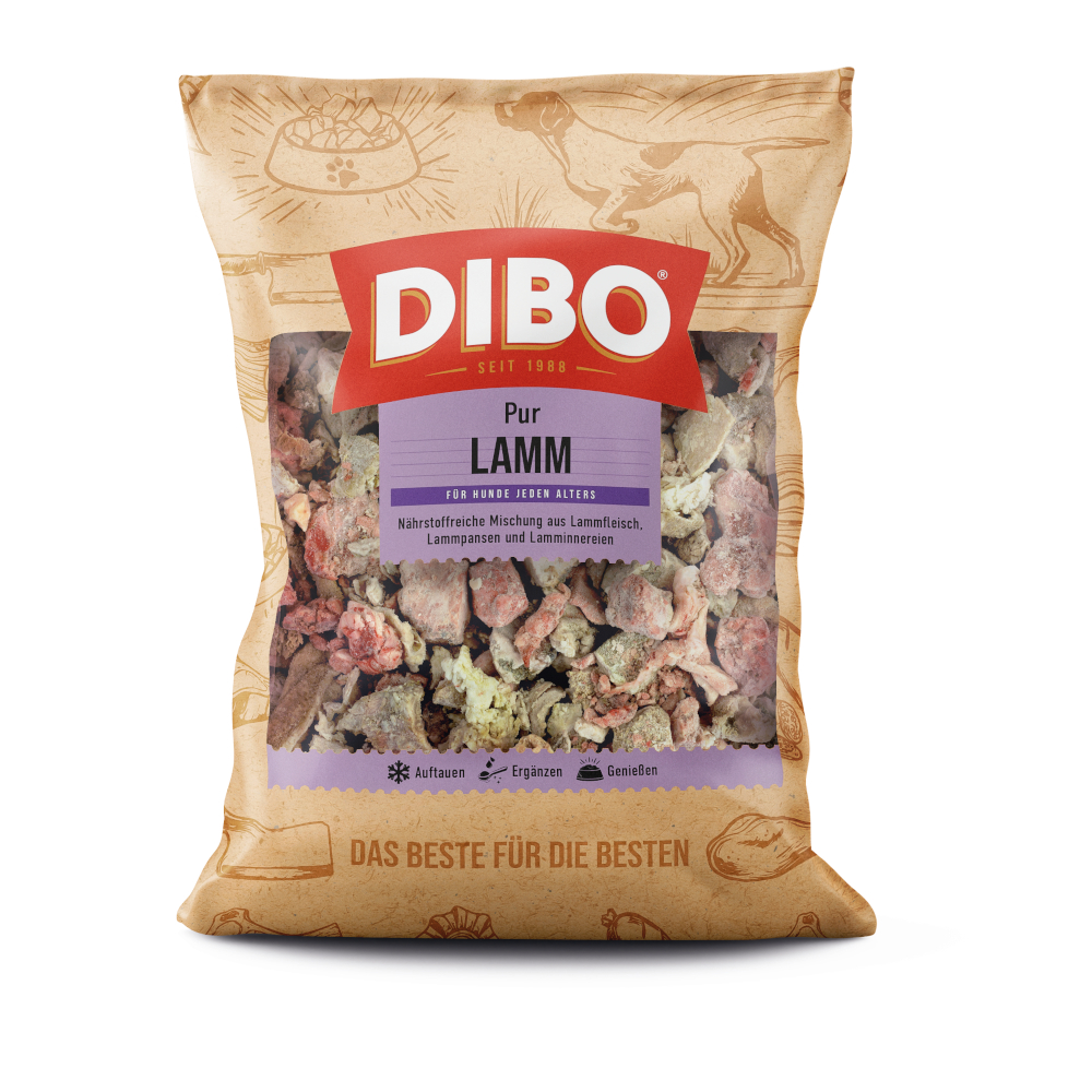 DIBO Frostfutter Lamm Pur für Hunde - 3 x 2000 g DIBO Frostfutter Lamm Pur für Hunde - 3 x 2000 g von DIBO