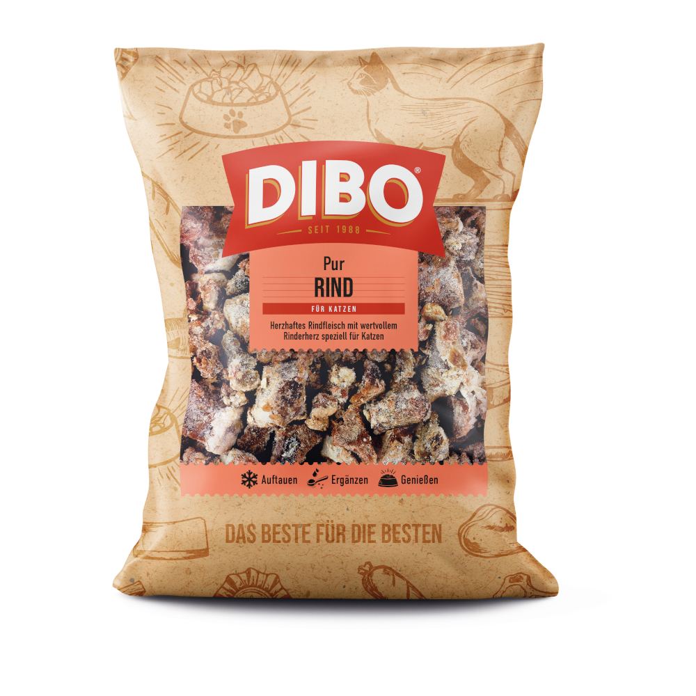 DIBO Frostfutter Rindfleisch für Katzen - 12 x 500 g DIBO Frostfutter Rindfleisch für Katzen - 12 x 500 g von DIBO