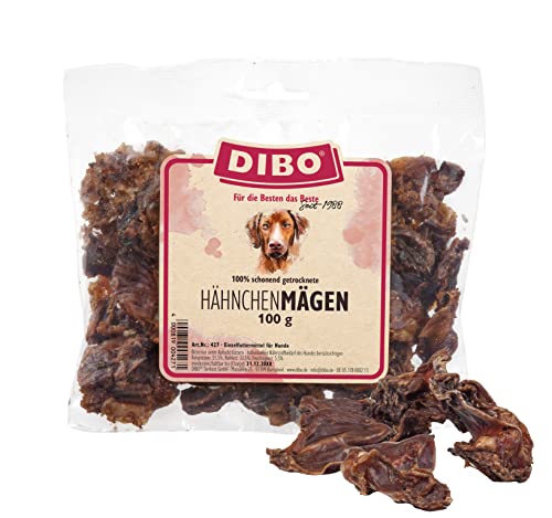 DIBO Hähnchenmägen, 100g-Beutel, der kleine Naturkau-Snack oder Leckerli für Zwischendurch, Hundefutter, Qualitätskauartikel ohne Chemie von DIBO von DIBO