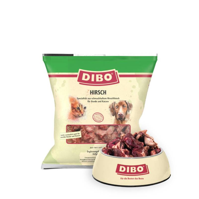 DIBO Hirsch Spezialfutter / Frostfutter für Hunde und Katzen von DIBO