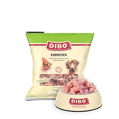 DIBO Kaninchen, 6 x 1.000g-Beutel, Tiefkühlfutter, gesunde, natürliche Ernährung für Hunde und Katzen, Barf, B.A.R.F. von DIBO