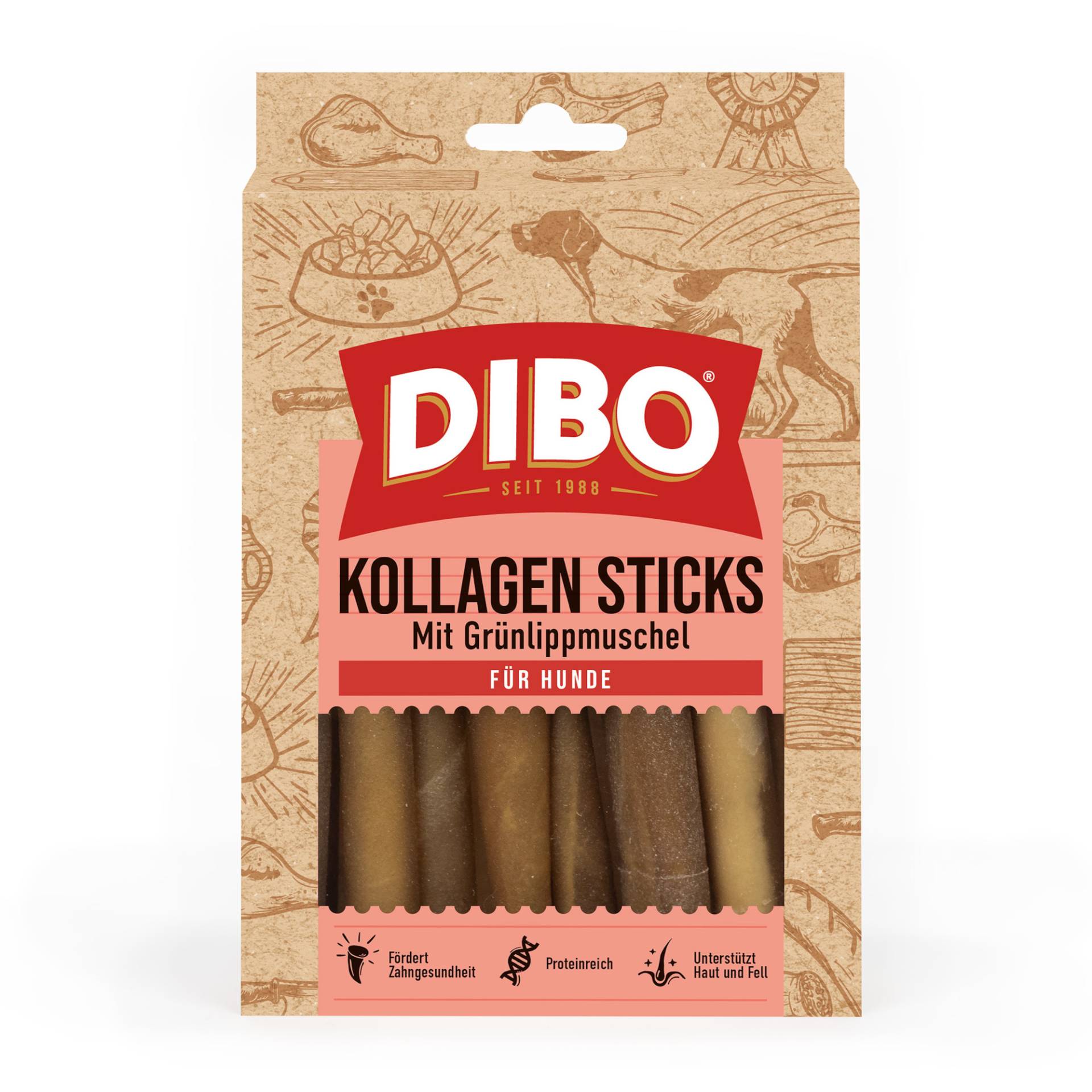 DIBO Kollagen Sticks mit Grünlippmuschel - Sparpaket: 4 x 150 g von DIBO