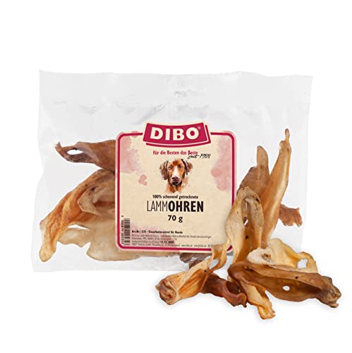 DIBO Lammohren, 70g-Beutel, der kleine Naturkau-Snack oder Leckerli für Zwischendurch, Hundefutter, Qualitätskauartikel ohne Chemie von DIBO von DIBO