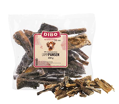 DIBO Lammpansen, 250g-Beutel, der kleine Naturkau-Snack oder Leckerli für Zwischendurch, Hundefutter, Qualitätskauartikel ohne Chemie von DIBO von DIBO