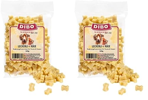DIBO Leckerli mit Käse, 200g Beutel - Hundesnack klein und praktisch Training Hundeleckerlies, gesund und lecker, Belohnung für Hund und Katze (Packung mit 2) von DIBO