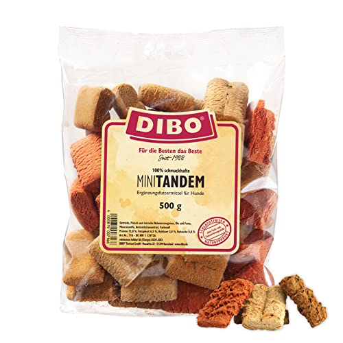 DIBO Mini-Tandem-Kuchen, 500g-Beutel, Backwaren als gesunde, natürliche Ernährung für Hunde von DIBO, Hundefutter, Barf, B.A.R.F., Leckerli, Hundekekse von DIBO