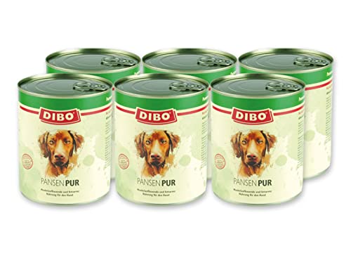 DIBO – PUR PANSEN (Pansen/Blättermagen), 6 x 800g-Dose, Reine Fleischdosen aus frischem und natürlichem Fleisch Qualität von DIBO