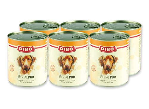 DIBO PUR Spezial - Rind & Pansen, 6 x 800g-Dose, Hundefutter, Nassfutterohne Konservierungsstoffe, Reine Fleischdosen aus frischem und natürlichem Fleisch Qualität von DIBO