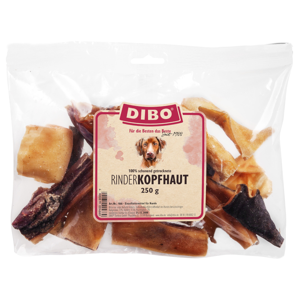 DIBO Rinderkopfhaut - Sparpaket: 2 x 250 g von DIBO