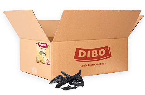 DIBO Rinderleber, 5kg-Karton, der kleine Naturkau-Snack oder Leckerli für Zwischendurch, Hundefutter, Qualitätskauartikel ohne Chemie von DIBO