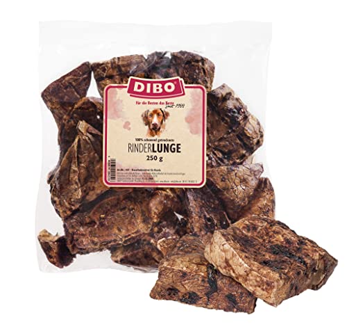DIBO Rinderlunge, 250g-Beutel, der kleine Naturkau-Snack oder Leckerli für Zwischendurch, Hundefutter, Qualitätskauartikel ohne Chemie von DIBO von DIBO