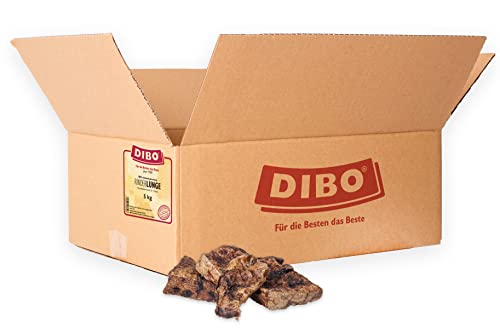 DIBO Rinderlunge, 5kg-Beutel, Naturkau-Snack oder Leckerli für Zwischendurch, Hundefutter, Qualitätskauartikel ohne Chemie von DIBO von DIBO