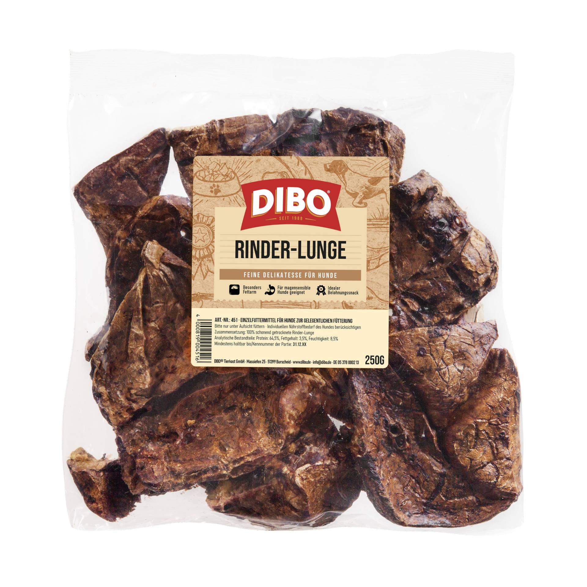 DIBO Rinderlunge - Sparpaket: 2 x 250 g DIBO Rinderlunge - Sparpaket: 2 x 250 g von DIBO