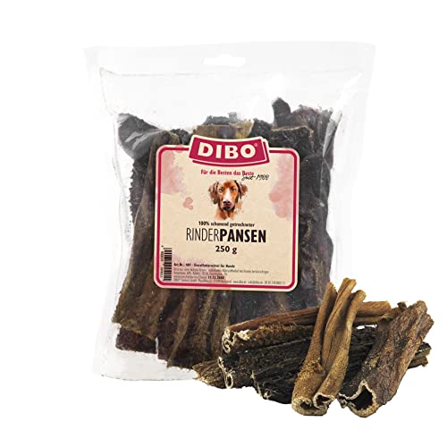 DIBO Rinderpansen, 250g-Beutel, der kleine Naturkau-Snack oder Leckerli für Zwischendurch, Hundefutter, Qualitätskauartikel ohne Chemie von DIBO von DIBO