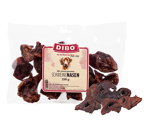 DIBO Schweinenasen, 250g-Beutel, der kleine Naturkau-Snack oder Leckerli für Zwischendurch, Hundefutter, Qualitätskauartikel ohne Chemie von DIBO