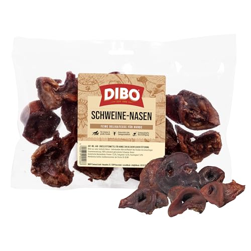 DIBO Schweinenasen, 250g-Beutel, der kleine Naturkau-Snack oder Leckerli für Zwischendurch, Hundefutter, Qualitätskauartikel ohne Chemie von DIBO