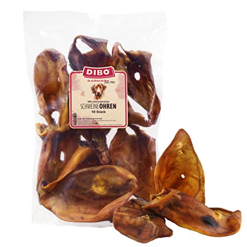 DIBO Schweineohren, 10 Stück im Beutel, der kleine Naturkau-Snack oder Leckerli für Zwischendurch, Hundefutter, Qualitätskauartikel ohne Chemie DIBO Schweineohren, 10 Stück im Beutel, der kleine Naturkau-Snack oder Leckerli für Zwischendurch, Hundefutter, Qualitätskauartikel ohne Chemie von DIBO