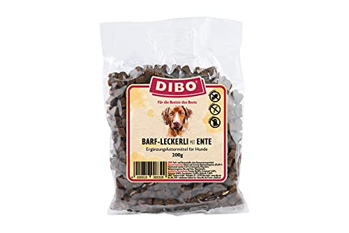 Dibo Barf Leckerli, 200g Pferd, Wild, Strauß, Lamm, Ente Hundesnack klein und praktisch Trainings Hundeleckerlies zuckerfrei, gesund und lecker (Ente) von DIBO