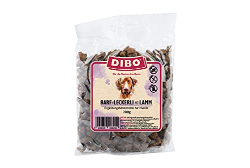 Dibo Barf Leckerli, 200g Pferd, Wild, Strauß, Lamm, Ente Hundesnack klein und praktisch Trainings Hundeleckerlies zuckerfrei, gesund und lecker (Lamm) von DIBO