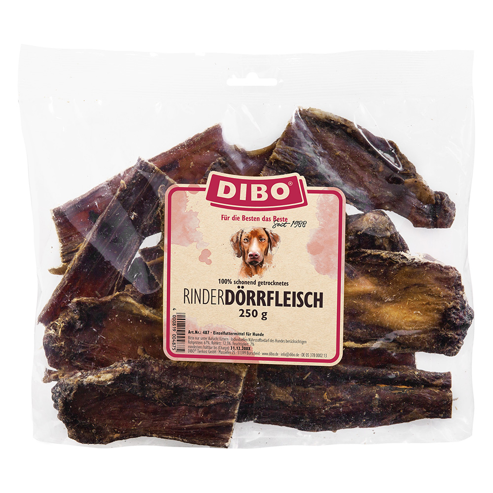 DIBO Rinder-Dörrfleisch - Sparpaket: 4 x 250 g von DIBO