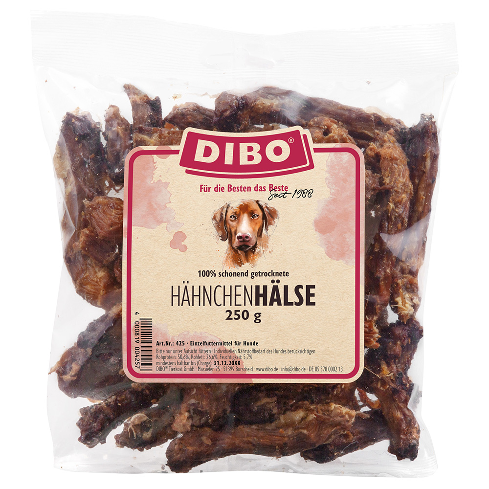 Dibo Premium Hähnchenhälse - Sparpaket: 3 x 250 g von DIBO