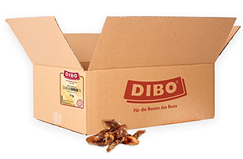 DIBO Schweine-Ohren-Stix, 5kg-Beutel, der kleine Naturkau-Snack oder Leckerli für Zwischendurch, Hundefutter, Qualitätskauartikel ohne Chemie von DIBO