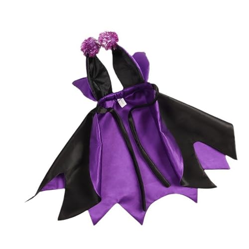 DIDILLX Halloween-Hundekostüm, Umhang, Teufelshorn-Hut, beliebtes Haustier-Cosplay-Umhang, Hunde-Party, Rollenspiel-Zubehör, Haustier-Festival-Kostüm DIDILLX Halloween-Hundekostüm, Umhang, Teufelshorn-Hut, beliebtes Haustier-Cosplay-Umhang, Hunde-Party, Rollenspiel-Zubehör, Haustier-Festival-Kostüm von DIDILLX