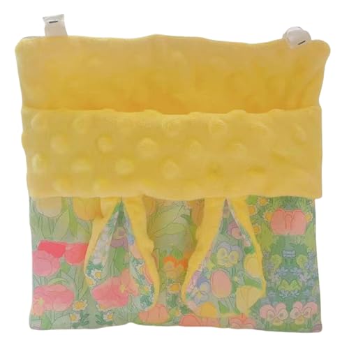 DIDILLX Samt-Schlafsack, zum Aufhängen, Käfigbett, weiche Haustier-Hängematte, Plüsch, Tierbett für Hamster und Eichhörnchen von DIDILLX