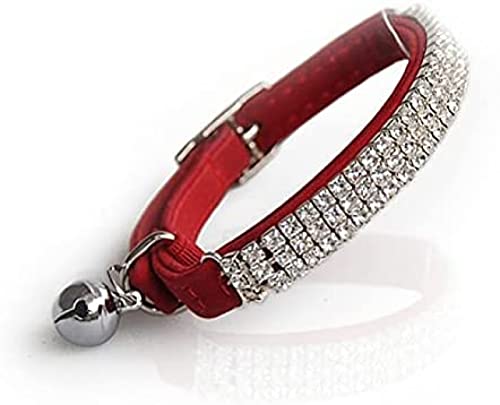 PU-Leder-Strass-Katzenhalsband, Bequem, Verstellbar, Weich, Samtgepolstert, Kätzchen-Welpen-Haustier-Halskette Für Kleine Hunde,Constructive23 PU-Leder-Strass-Katzenhalsband, Bequem, Verstellbar, Weich, Samtgepolstert, Kätzchen-Welpen-Haustier-Halskette Für Kleine Hunde,Constructive23 von DIE