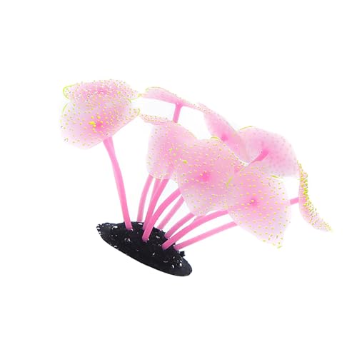 Aquarium-Dekoration, Pflanzenornamente, bunte Wasserpflanzentanks, Landschaftsbau, leuchtet im Dunkeln, künstlicher Pilz-Look, Aquarium-Ornamente, groß von DIEKE