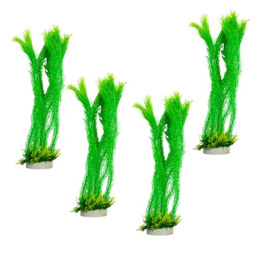 DIEKE Realistische Wassergras-Aquarien, Dekoration, Simulation, Wasserpflanze für verschiedene Aquarien, Landschaften, Fischunterstand, 4 Stück Aquarien von DIEKE
