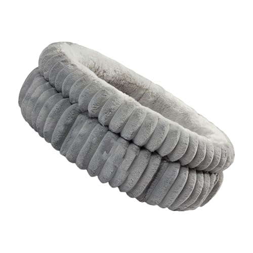 DIEKE Waschbares, rundes Katzenbett für Hauskatzen und Kätzchen, weiches Plüschbett mit abnehmbarem Kissen für Haustierschlaf-Kätzchen DIEKE Waschbares, rundes Katzenbett für Hauskatzen und Kätzchen, weiches Plüschbett mit abnehmbarem Kissen für Haustierschlaf-Kätzchen von DIEKE