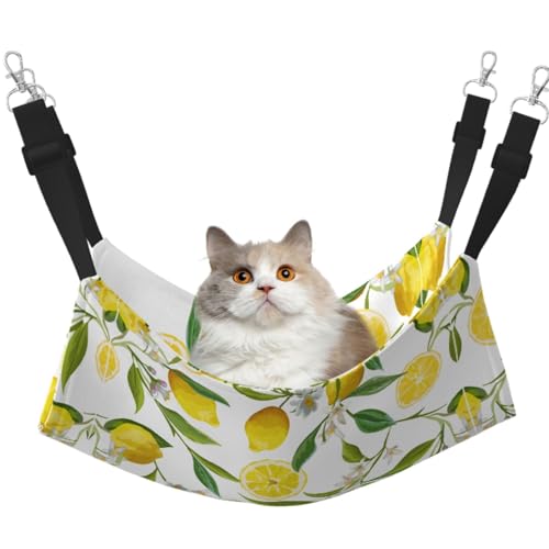 DIEzig Fresh Tropical Lemons Hängematte, mittelgroß, weiches Bett für Kätzchen, Frettchen, Welpen oder kleine Haustiere von DIEzig