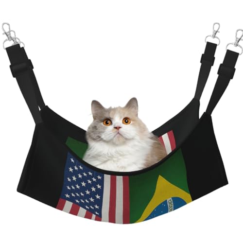 DIEzig Hängematte, Motiv: Brasilien, mittelgroß, weiches Bett für Kätzchen, Frettchen, Welpen oder kleine Haustiere von DIEzig
