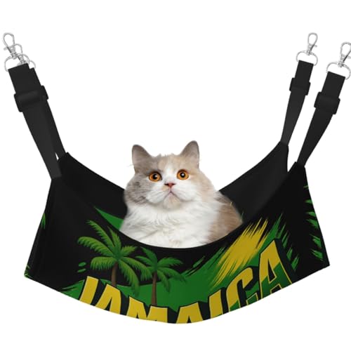 DIEzig Hängematte mit Jamaika-Flagge, mittelgroß, weiches Bett für Kätzchen, Frettchen, Welpen oder kleine Haustiere von DIEzig
