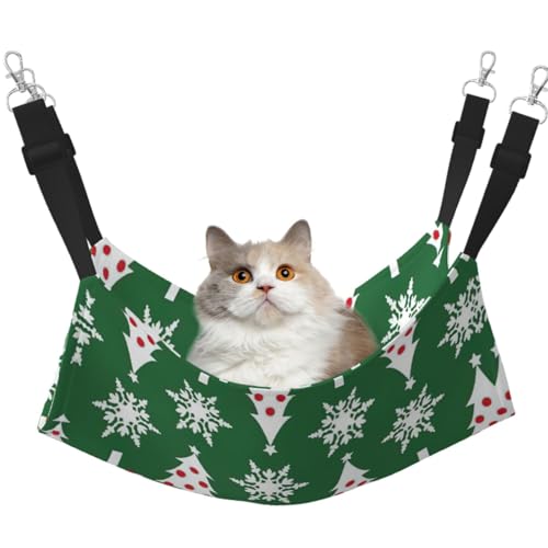 DIEzig Hängematte mit Weihnachtsbaum-Muster, mittelgroß, weiches Bett für Kätzchen, Frettchen, Welpen oder kleine Haustiere von DIEzig