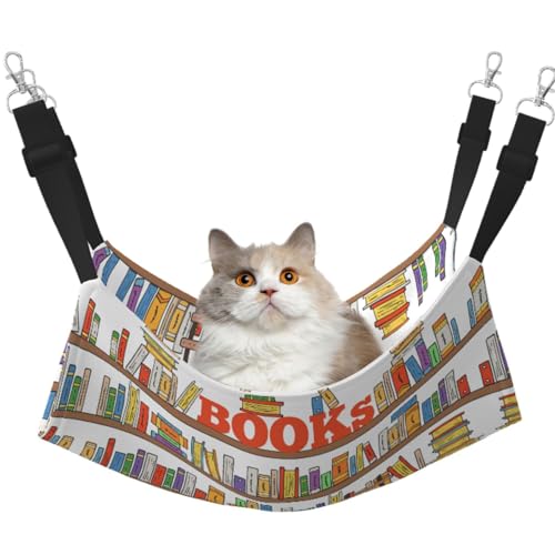 DIEzig Lustige Bücherregal-Kollektion und Leiter, mittelgroß, Käfig-Hängematte, weiches Bett für Kätzchen, Frettchen, Welpen oder kleine Haustiere von DIEzig