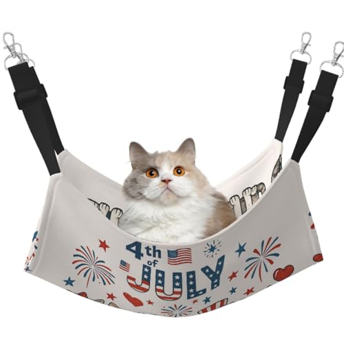 DIEzig Patriotische Katzen, mittelgroßer Käfig-Hängematte, weiches Bett für Kätzchen, Frettchen, Welpen oder kleine Haustiere von DIEzig