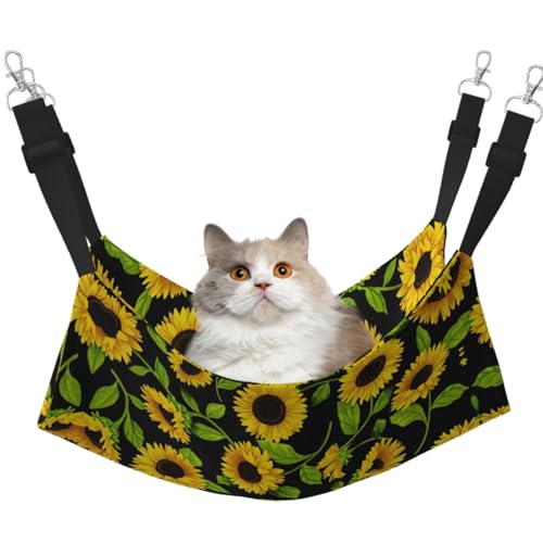 DIEzig Sonnenblumen-Hängematte, mittelgroß, weiches Bett für Kätzchen, Frettchen, Welpen oder kleine Haustiere von DIEzig