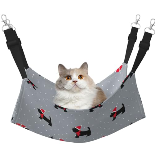 Weihnachtliche süße Hunde-Käfig-Hängematte zum Aufhängen, weiches Bett für Kätzchen, Frettchen, Welpen oder kleine Haustiere von DIEzig