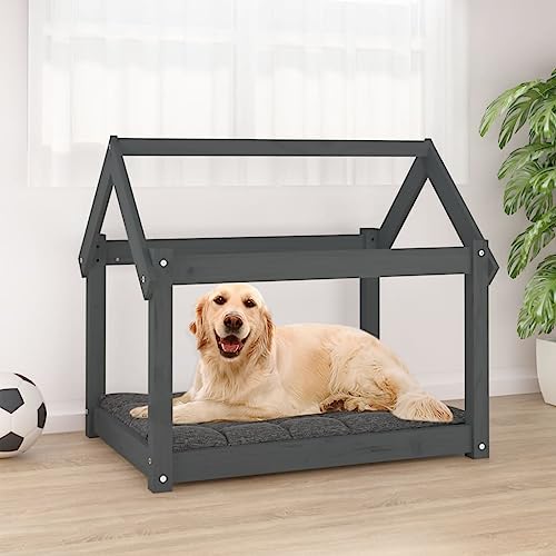 Hundebett grau 81x60x70 cm Massivholz Kiefer Hundebett grau 81x60x70 cm Massivholz Kiefer von DIGBYS