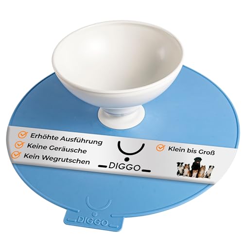 DIGGO - Napf für Hunde 900ml erhöhte Futterschale, Leckkante, flexiblem Gelenk & Rutschfester Unterlage - Lebensmittelechter Kunststoff - Kleine, mittlere & große Hunde - Ohne Sabbern/Kleckern (Blau) DIGGO - Napf für Hunde 900ml erhöhte Futterschale, Leckkante, flexiblem Gelenk & Rutschfester Unterlage - Lebensmittelechter Kunststoff - Kleine, mittlere & große Hunde - Ohne Sabbern/Kleckern (Blau) von DIGGO