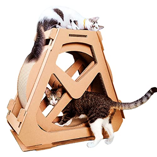- Katzenrad, Laufband, mit Sisal überzogenes Katzenturm-Eigentumswohnung aus Holz mit einzigartigem Design von DIIDIIFF