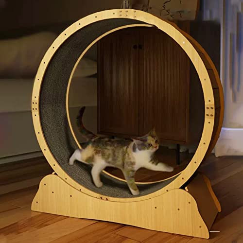 Leises Laufband für Katzen im Innenbereich, Riesenrad, robuste Möbel mit Verriegelungsmechanismus, Haustier-Klettergerüst zur Gewichtsreduktion von DIIDIIFF