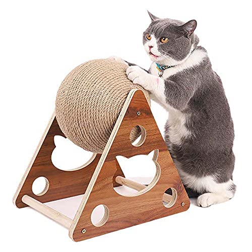 Natürliche Sisalball-Katzenkratzer für Hauskatzen und Kätzchen, schonen Sie Ihre Möbel und erhöhen Sie die Bewegung und den Spaß Ihrer Katze von DIIDIIFF