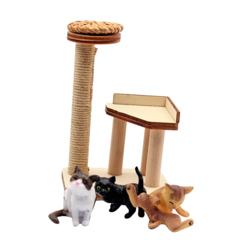 DIKACA 1 Satz Katzenkletterstange Dekoration Mini klein winzig Möbel Kratzbaum Möbelmodell Kratzbaummodell Puppenhauszubehör Holz DIKACA 1 Satz Katzenkletterstange Dekoration Mini klein winzig Möbel Kratzbaum Möbelmodell Kratzbaummodell Puppenhauszubehör Holz von DIKACA
