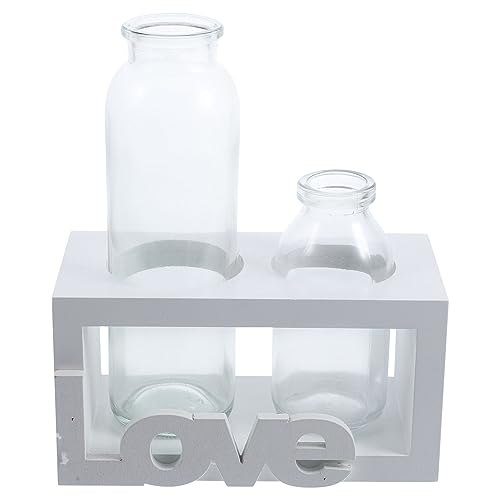 DIKACA 1 Satz Pothos-Vase hydroponische Verzierung des Heimpflanzers Glasterrarium mit Holzständer Einzigartige Wohnkultur Hydroponische Pflanzen Vasendekor Weiß DIKACA 1 Satz Pothos-Vase hydroponische Verzierung des Heimpflanzers Glasterrarium mit Holzständer Einzigartige Wohnkultur Hydroponische Pflanzen Vasendekor Weiß von DIKACA